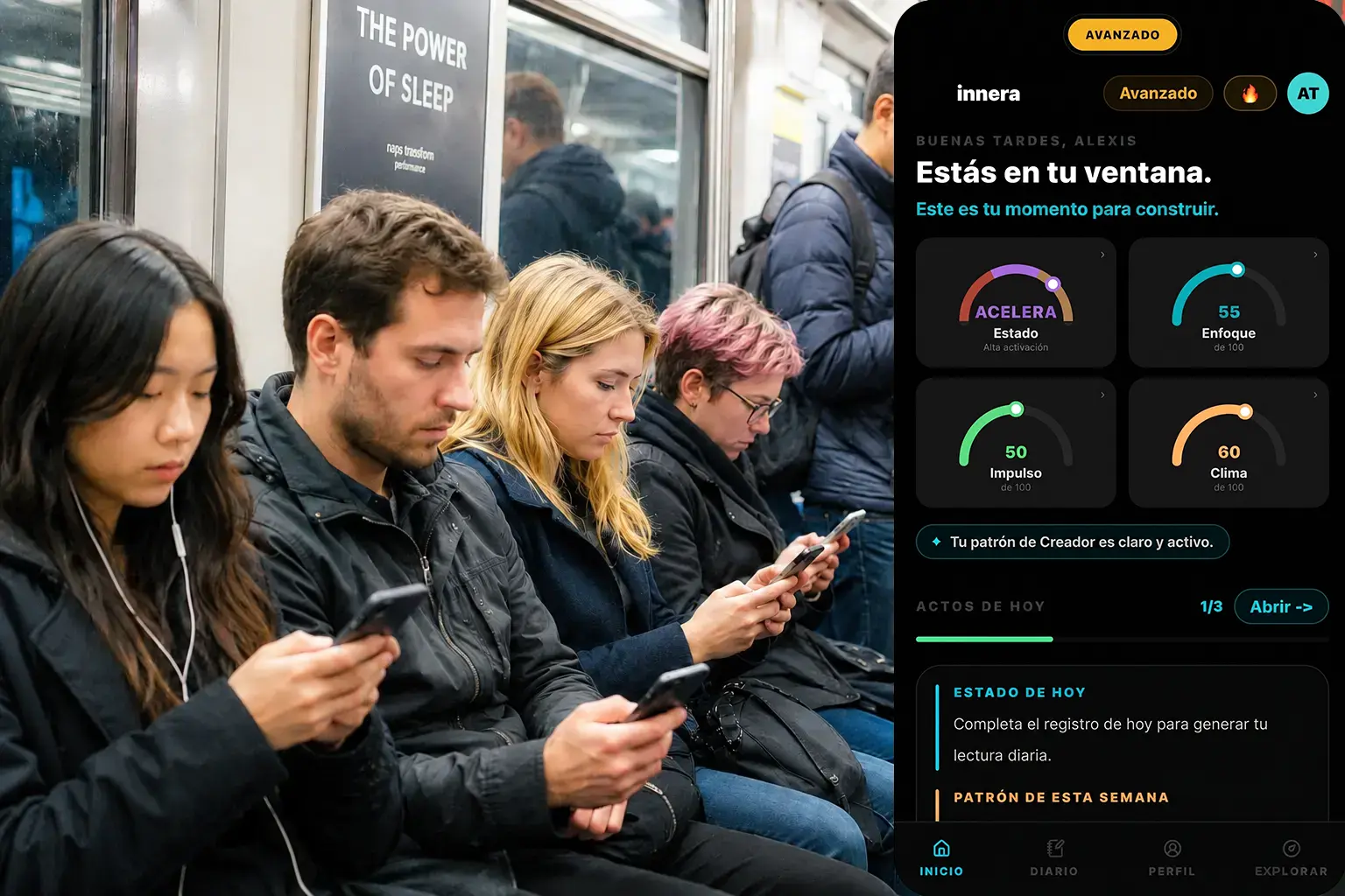 Ilustración de señales internas dispersas que pueden pasar inadvertidas.